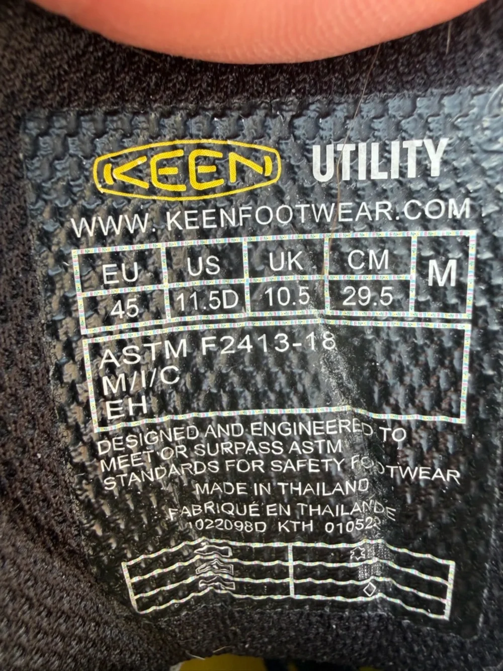 KEEN‎ Utility Composite Toe Work Boots Mens 11.5D EH ASTM F2413 Waterproof Black